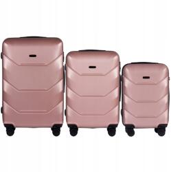 Wings Utazó Poggyász Szett 3 Db-os Tágas Kemény Bőrönd Szett (149-3KPL-R.GOLD)