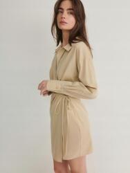 Reserved FC31216 Bézs Színű Ruha Mini Megkötős Hosszú Ujjú (23) S