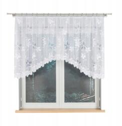  Jacquard függöny karnis béka 110x250 fehér függöny 250x110 virágok (RENATA 110x250)