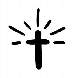  Autós matrica kereszt isten 13cm x 15cm