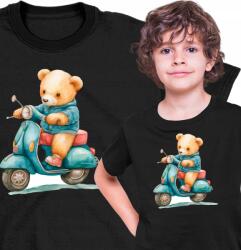  Gyerek Póló Gyerek maci színes fekete 128 (AP56.39.128)