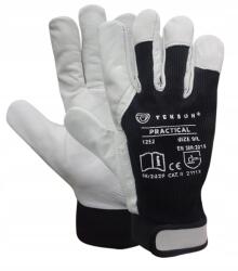 Tekson Védőkesztyű Tekson Practical Erős Munkavédelmi Kecskebőr Tépőzár Méret: 10 (Rękawice Ochronne Tekson Practical Mocne)