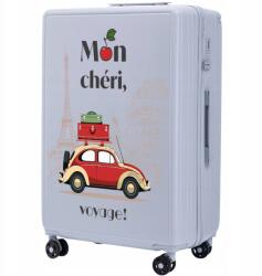 Wings Utazó bőrönd nagy csomagtartó 4 keréken ABS-ből strapabíró XXL Wings (CS-BNT01-L-BLUE-T2)