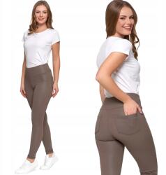 Moraj Női magas derekú leggings bőr kivitelben, zsebekkel XL (2500-004)