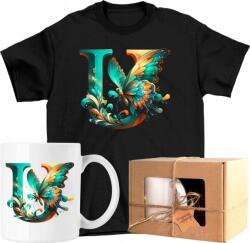  Bögre szett Póló Betű Pillangó Névre szóló Színes 5 Kész Ajándék 128 (AP17.014.128)