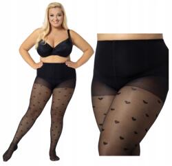 Fekete szív mintás harisnyanadrág méret 9 den 30 plus size