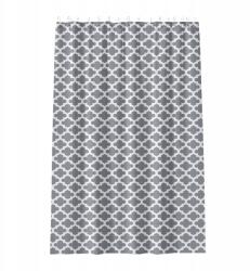 Rodeno Fürdőszobái Zuhanyfüggöny 180x180 CM Szürke Fehér Geometriai Mintás (ROD9742)