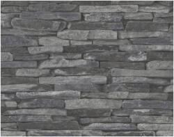 SN Deco Tapet SN Deco 914224 dimensiune 1000x53 cm model piatra culoare gri, negru