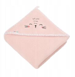 Akuku Fürdőlepedő Fürdőtakaró Kapucnival 100x100cm Rózsaszín A0664 (A0664)