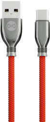 Forever Tornado USB-A - Type-C kábel 3A 1m - piros
