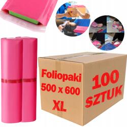 PAKO Futártasakok 500x600 mm XL Méretű Csomagoló Fólia Rózsaszín 100 db
