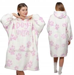 Takaró pulóver, oversize, 2in1 XXL Dog Mom, polár, 126cm hosszú