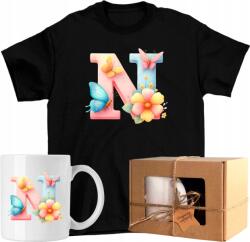  Póló szett Pillangó bögre pillangó betű ábécé N Kész Ajándék