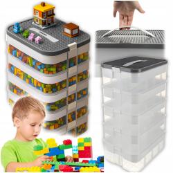 Kruzzel Könnyű Játéktároló Kockáknak Kruzzel 25759 Fogantyúval, 5 szintes, 35 literes (Pojemnik Lekki Zabawk Kruzzel Rączka 5poz 35l)