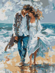Ideyka Set pictura pe numere, cu sasiu, Plimbare pe coasta, 30x40 cm (KHO8479)