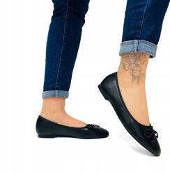  Fekete Matt Puha Balerinacipő Masnival Öko Bőr 37-ES (POT011-20-SKP-G)
