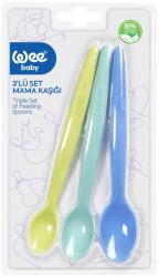 Wee Baby Lingurite de silicon pentru bebelusi, 3 bucati, Wee Baby Set pentru masa bebelusi