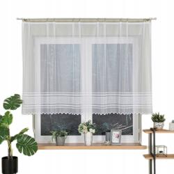  Klasszikus függöny 120x250 jacquard fehér béka függöny egyenes finom (BERNADETA 120x250)