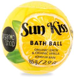 Organic Shop Bomba de baie Organic Lemon & Organic Vanilla Sun Kiss, 85g, Organic Shop