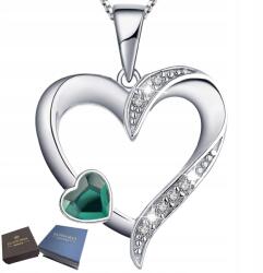Mennica Świdnicka Ezüst nyaklánc 925 szív medállal strasszokkal Női Születésnapi Ajándék