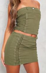 Prettylittlething CC51112 Mini Khaki Fűzős Szoknya Prettylittlething (19) Xs