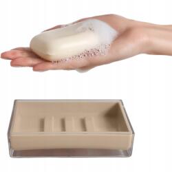 Rodeno Szappantartó Szappan Alátét Bézs Fürdőszobába Tartós Stílusos Akril (ROD2854)