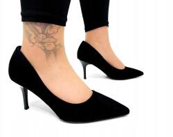 SMALL SWAN Fekete Klasszikus Puha Magassarkú Kényelmes 39-ES (95/30)