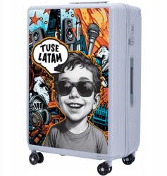 Wings 4 kerekű XXL bőrönd ABS-ből, strapabíró nagyméretű Wings feladott poggyász (CS-BNT01-L-BLUE-T3)