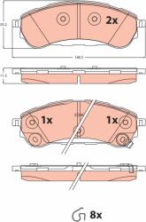 TRW Set placute frana TRW GDB2529 (GDB2529)