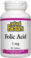 Natural Factors Folic Acid, 90 таблетки, Natural Factors