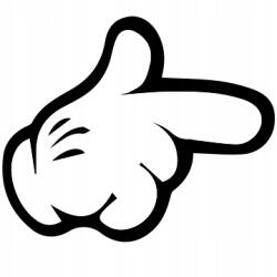  Autós matrica animált tenyér 15cm x 12cm