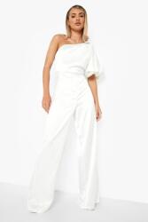 Boohoo LC12108 Boohoo Elegáns Szatén Overál Egy Vállas (16) XXL