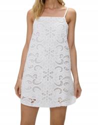 Reserved Fehér Hímzett Mini Ruha, Size 36, 100% pamut, új címkékkel