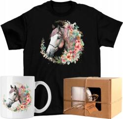  Póló szett Bögre Ló Művészet Virágok 05 Kész Ajándék