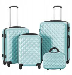  Utazóbőrönd szett kozmetikai táskával, több színben-mentazöld (HOP1001471-3) - allegro