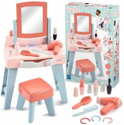 Ecoiffier Mademoiselle Fésülködőasztal Ülőfelülettel Kiegészítők 11 Részes (1819)