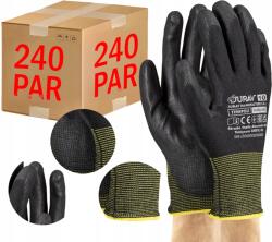 JURAV J-timipoli BB10 Poliuretán Munkavédelmi Kesztyű Szűkítővel, Műhelymunkához 240 Pár (Rękawice Ze Ściągaczem Do Pracy BB10 240 Par)