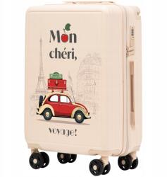 Wings Kézipoggyász kabinbőrönd repülőgéphez 4 keréken kemény Abs Wings (CS-BNT01-S-WHITE-T2)