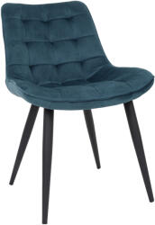 AMOSHOP Scaun bucatarie catifea, cadru metalic, albastru, 82 x 49 cm (SCB-CRL-ALBASTRU)