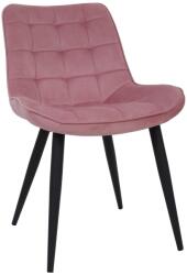 AMOSHOP Scaun bucatarie catifea, cadru metalic, roz, 82 x 49 cm (SCB-CRL-ROZ)