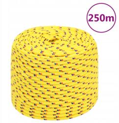 VidaXL Vitorláskötél, sárga, 10 mm, 250 m, polipropilén (8720287128946)