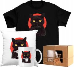  Nagy Szett Póló Bögre Fekete Macska Kávé Cica 2 140 Ajándék (AP51.16.140)