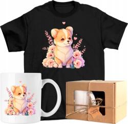  Bögre Szett Póló Kutya Virágok Kedves 3 Kész Ajándék 152 (AP45.154.152)