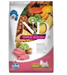  N&D Tropical Selection Dog Pork Adult Mini - sertés, tönkölybúza, zab, trópusi gyümölcsök felnőtt mini 5kg
