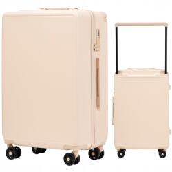 Wings Közepes méretű Wings bőrönd 4 keréken Robusztus kemény utazópoggyász Abs+ anyagból (BNT01-M-D.WHITE)