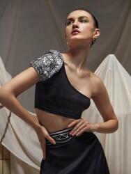 Shein EC45307 Shein Aszimmetrikus Egyvállas Felső Grafikai Nyomtatással (21) S