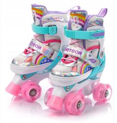 meteor Állítható görkorcsolya klasszikus Led kerekekkel, retro stílusú gyerekeknek Meteor, 27-30-as méret (16963)