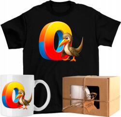  Póló szett Dino bögre dinoszaurusz t-rex ábécé O betű Kész Ajándék