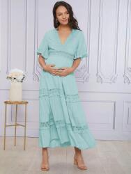 Shein IC83102 Shein Kismama Ruha Maxi Fodros Csipke Nyakkivágással V (18) Xs