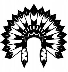  Autós matrica indián plüss 15cm x 14cm